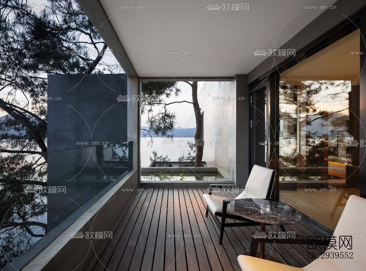 现代酒店民宿效果图下载（渲染图13）