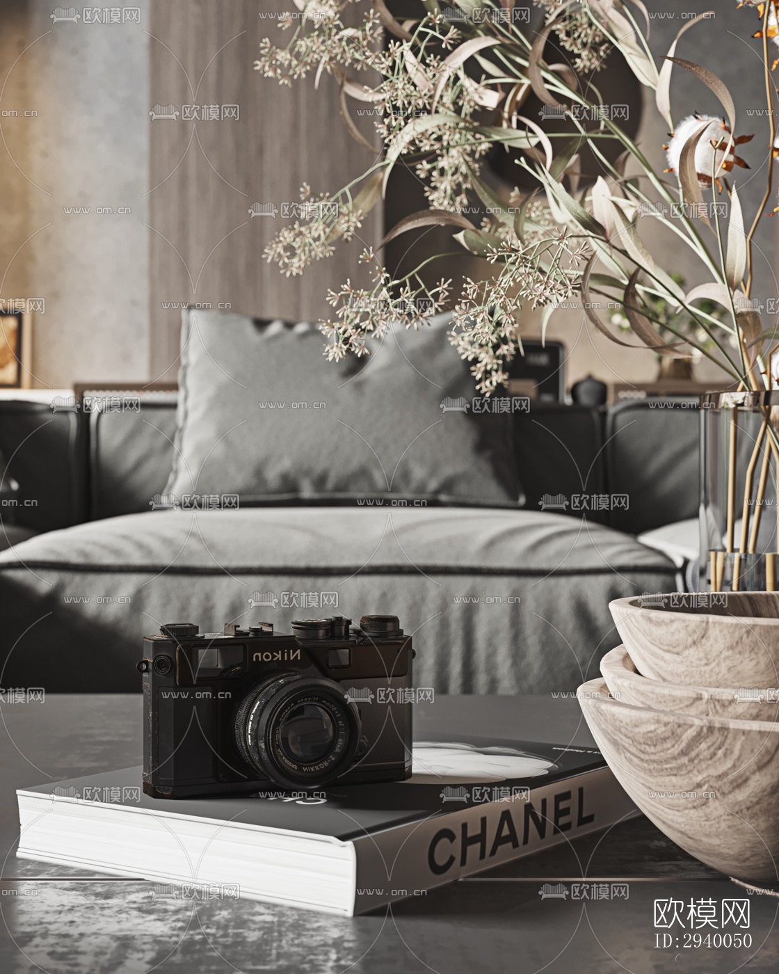 侘寂平层效果图下载（渲染图16）