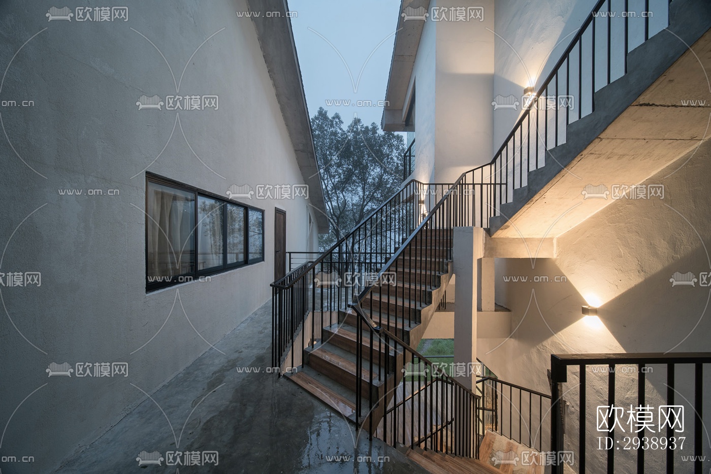 中式酒店民宿效果图下载（渲染图9）