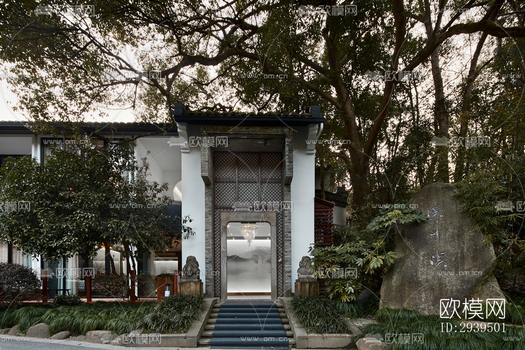 现代酒店民宿效果图下载（渲染图7）