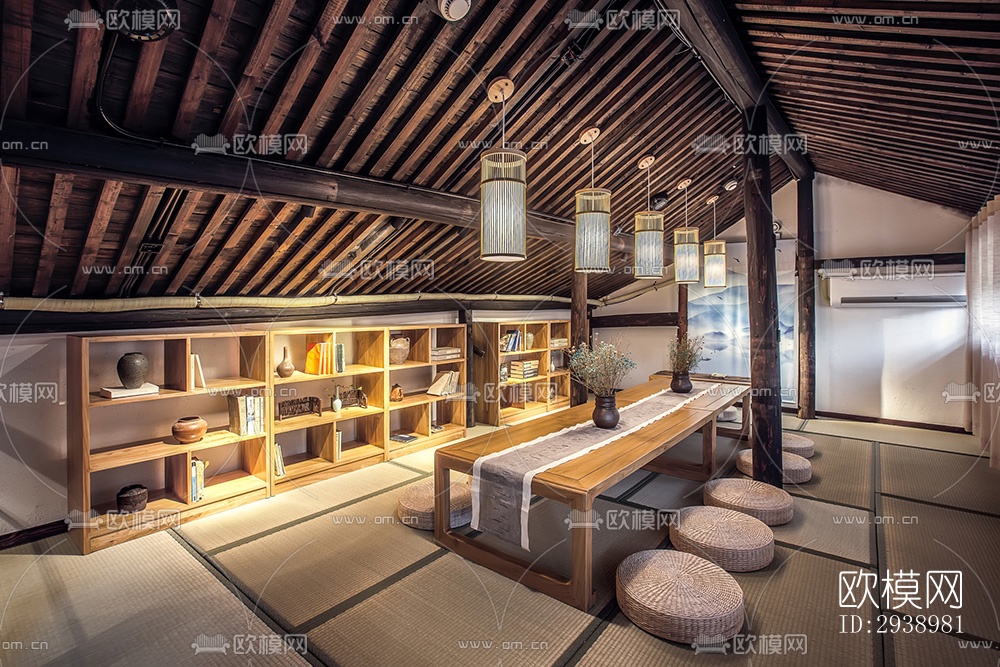 中式酒店民宿效果图下载（渲染图19）