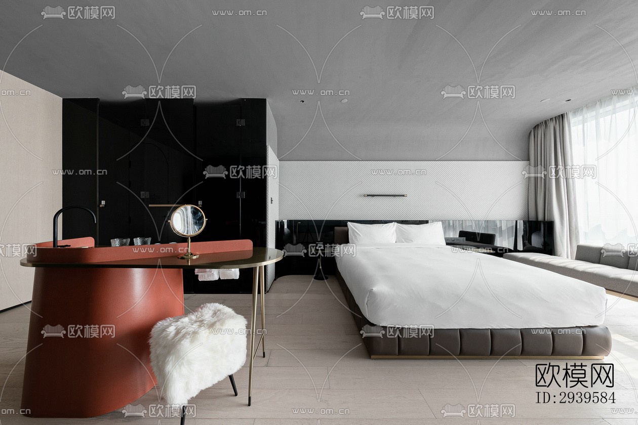 现代酒店民宿效果图下载（渲染图5）