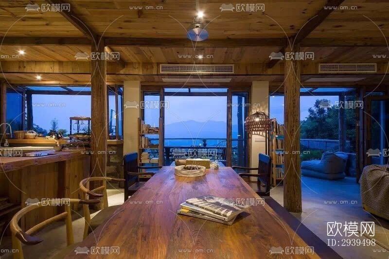 现代酒店民宿效果图下载（渲染图12）