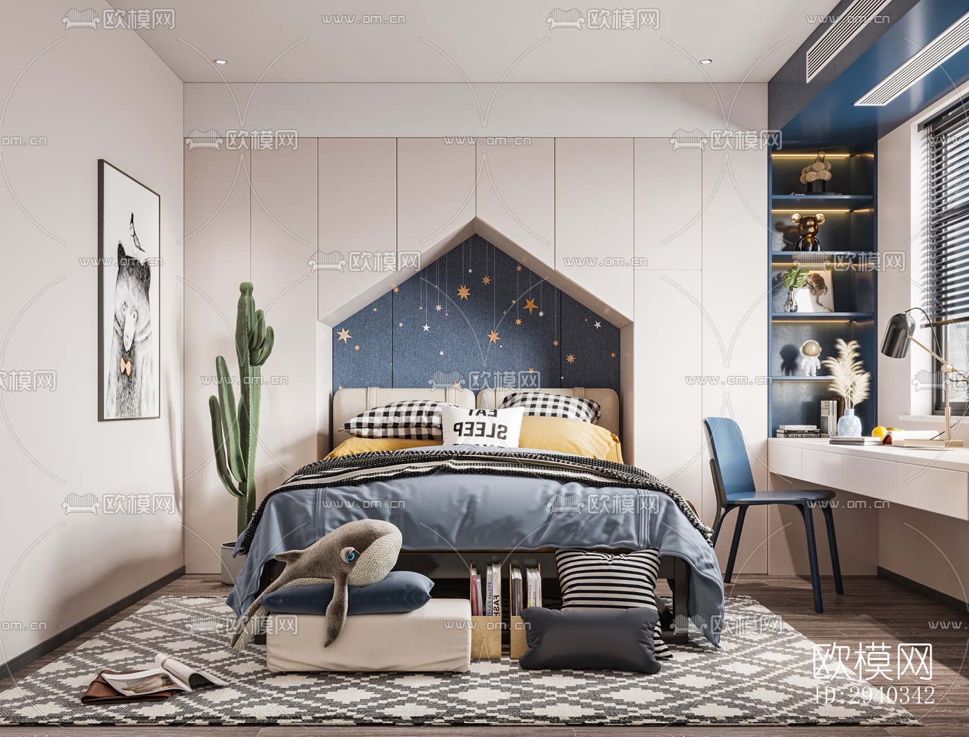 现代平层效果图下载（渲染图13）