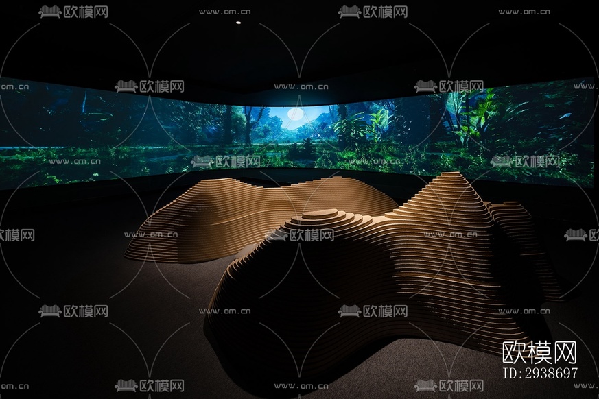 現(xiàn)代展覽展廳效果圖下載(渲染圖10)