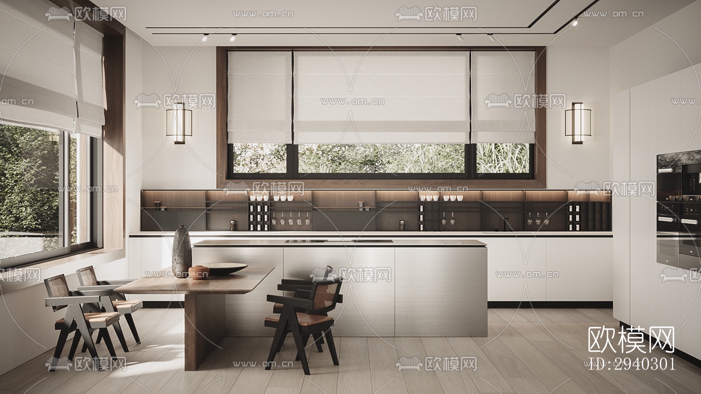 现代平层效果图下载（渲染图10）