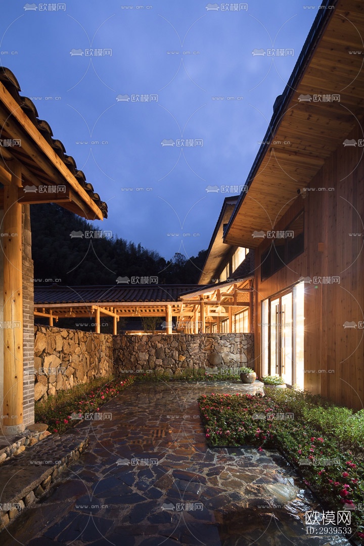 现代酒店民宿效果图下载（渲染图7）