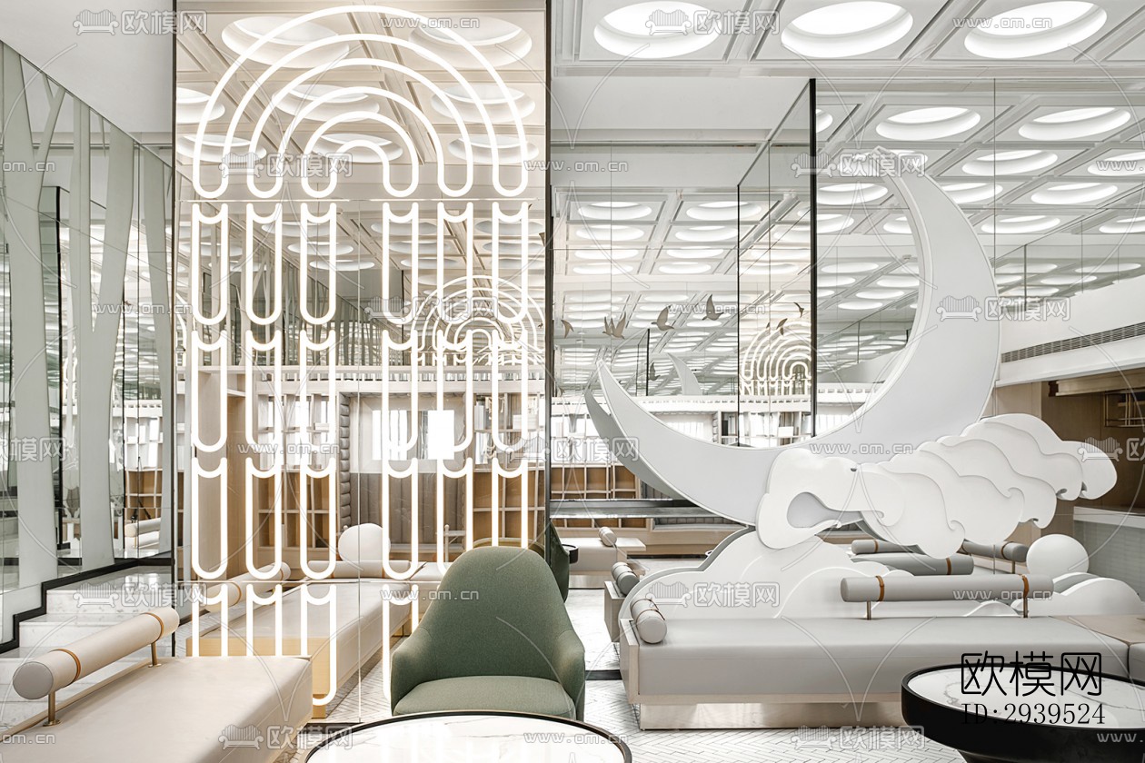 现代酒店民宿效果图下载（渲染图11）