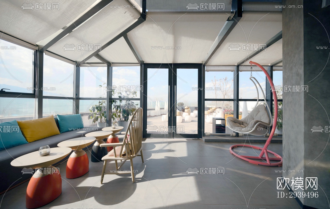 现代酒店民宿效果图下载（渲染图15）