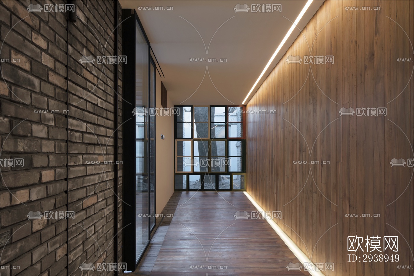 中式酒店民宿效果图下载（渲染图13）