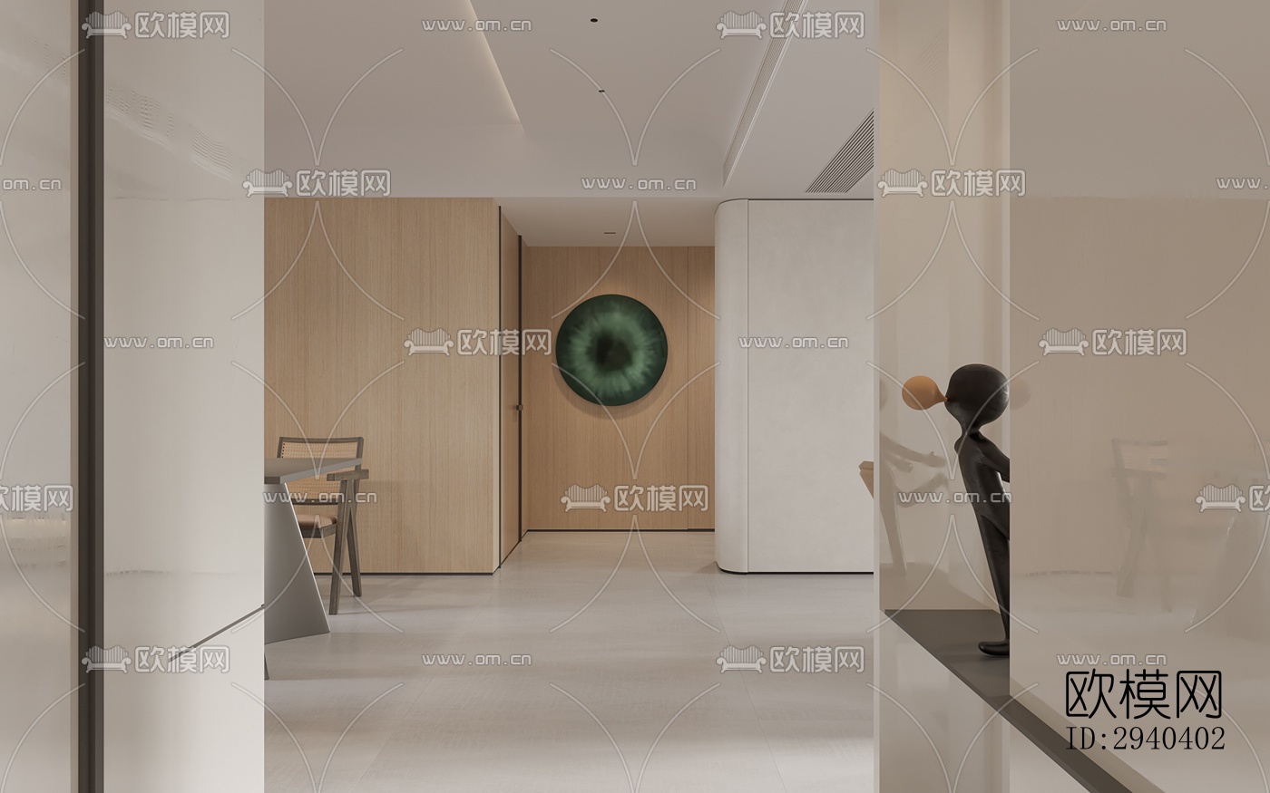 现代平层效果图下载（渲染图4）