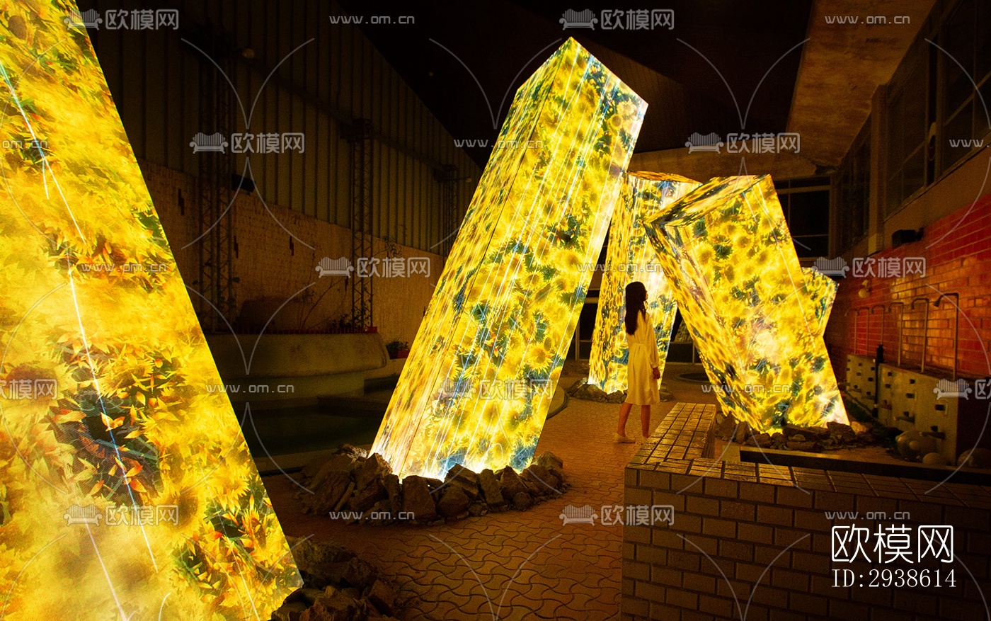 日式展览展厅效果图下载（渲染图12）