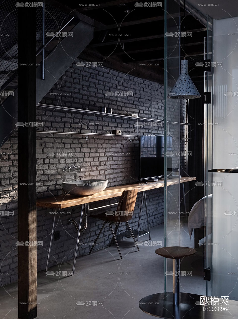 中式酒店民宿效果图下载（渲染图2）