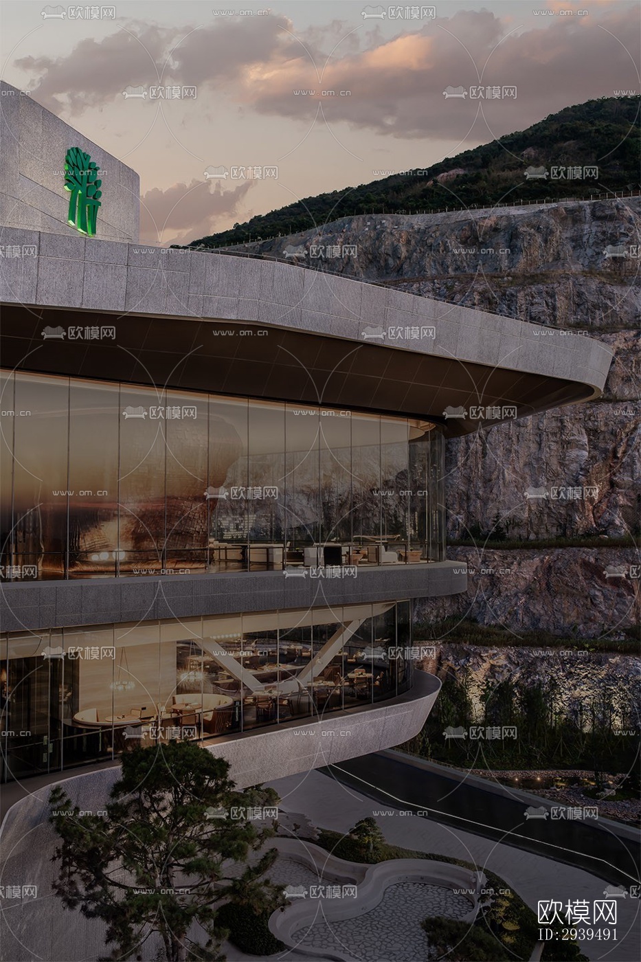 现代酒店民宿效果图下载（渲染图18）