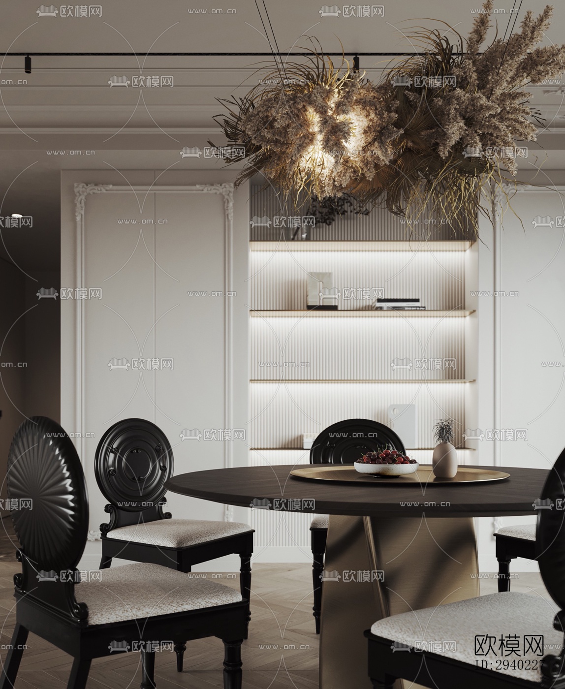 法式平层效果图下载（渲染图6）