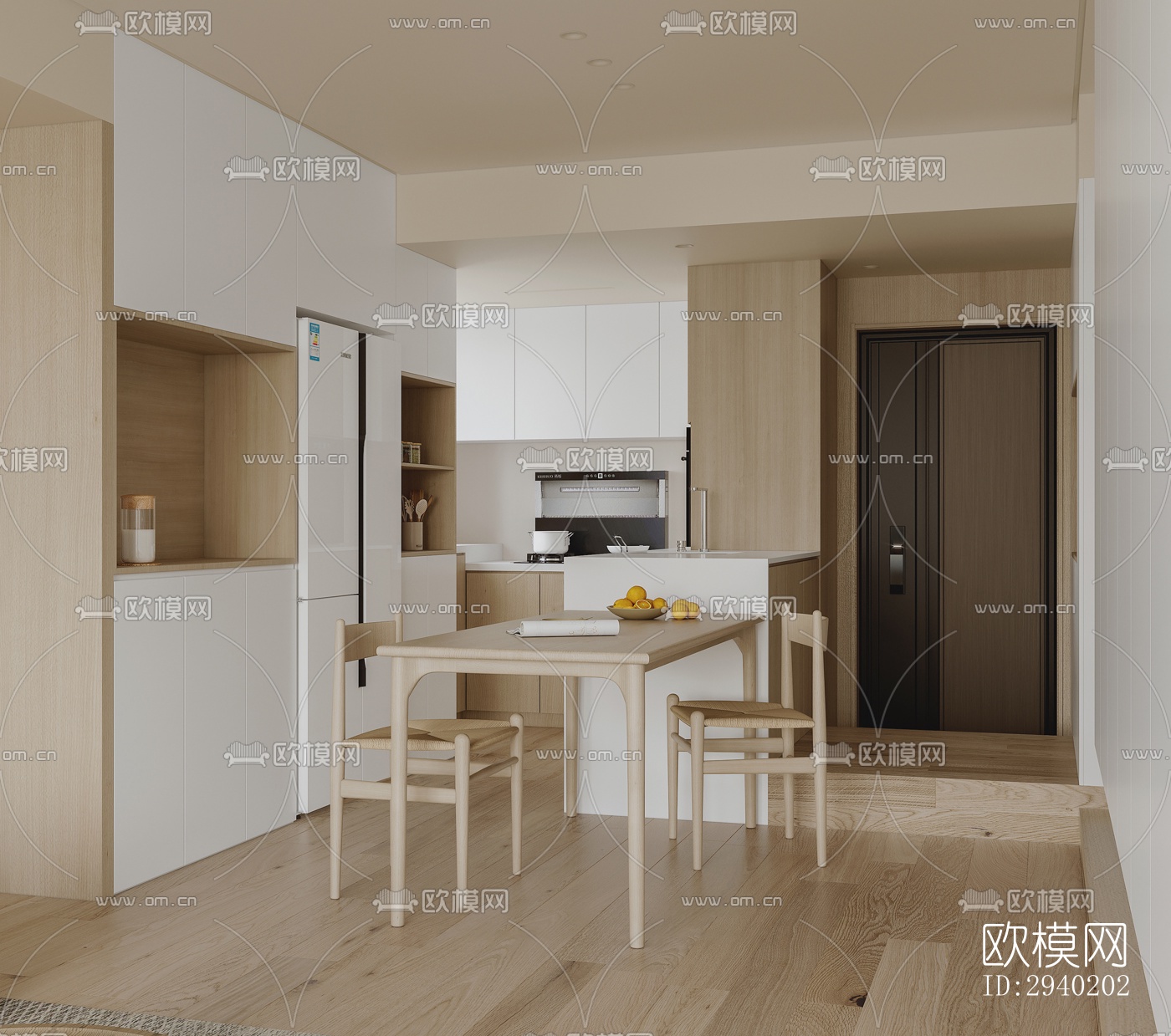 日式平层效果图下载（渲染图9）