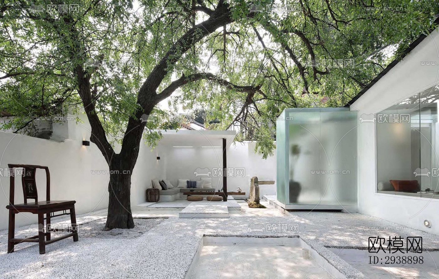 中式酒店民宿效果图下载（渲染图12）