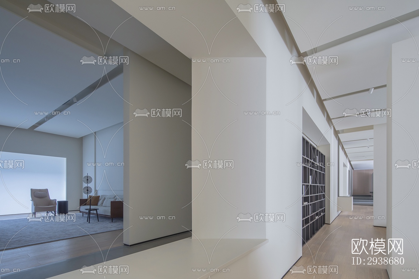 现代展览展厅效果图下载（渲染图9）