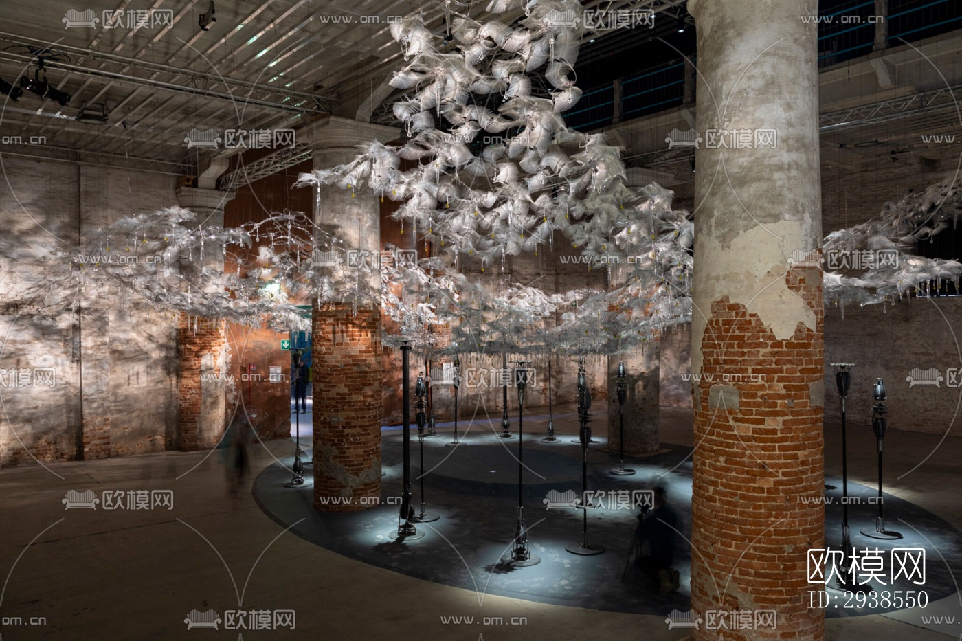 工业风展览展厅效果图下载（渲染图12）