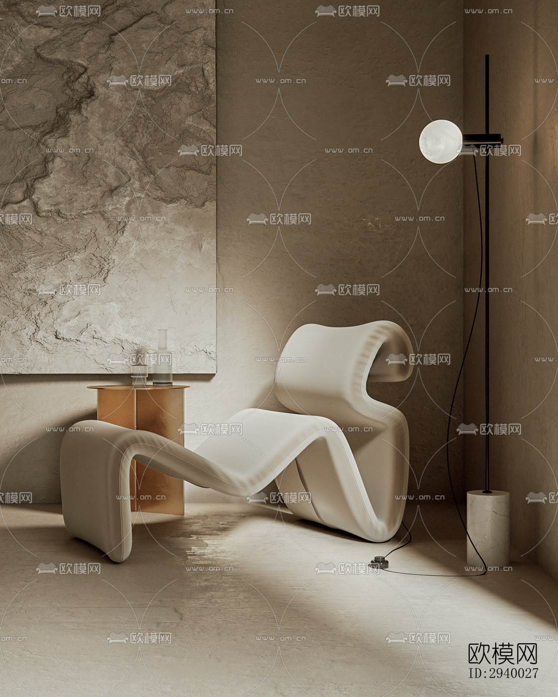 侘寂平层效果图下载（渲染图1）