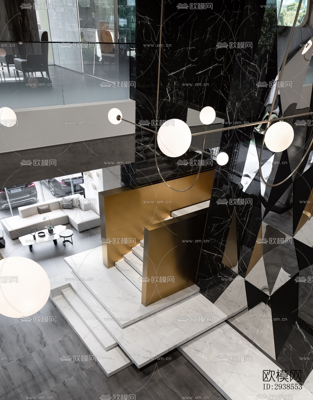 工业风展览展厅效果图下载（渲染图2）