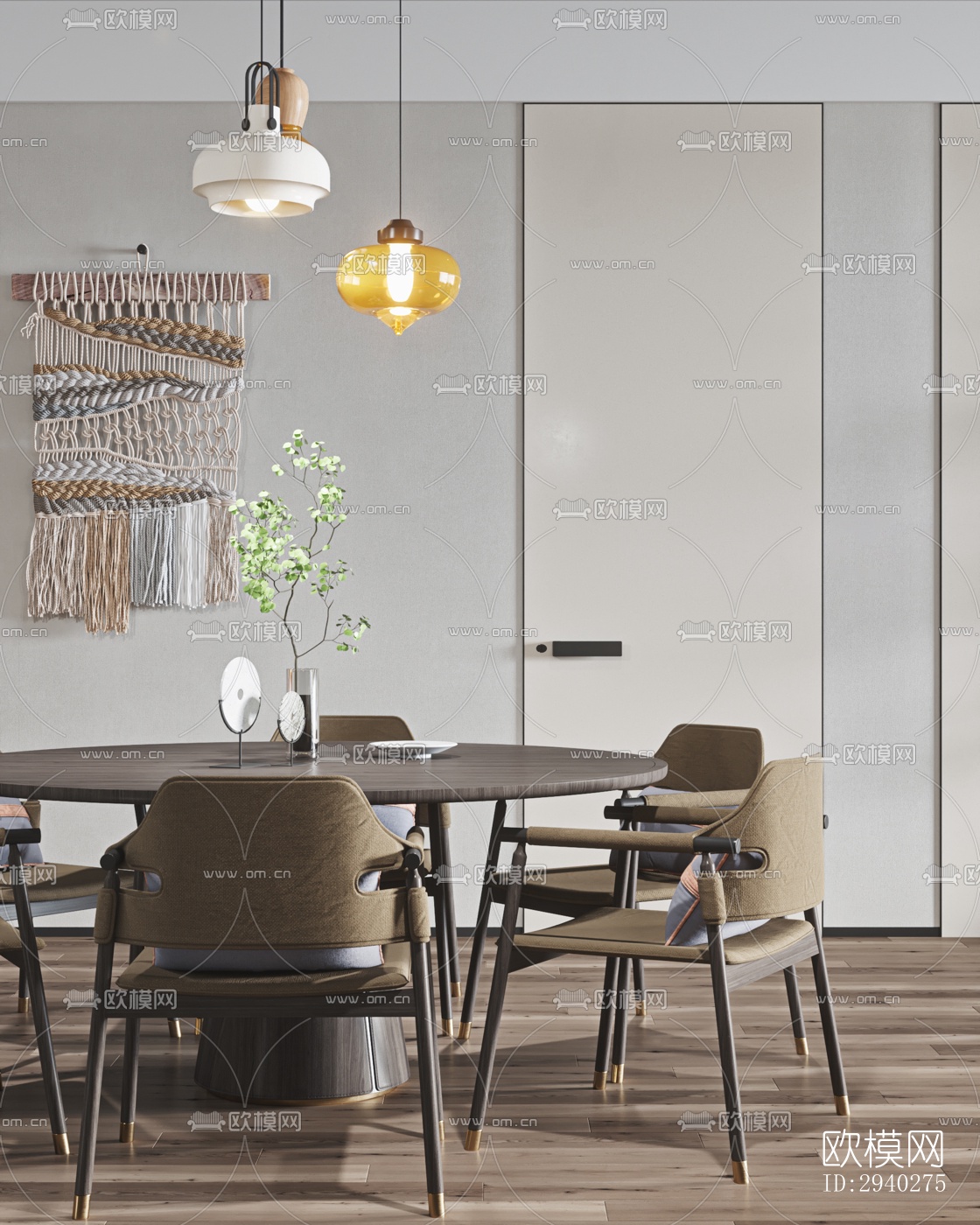 现代平层效果图下载（渲染图4）