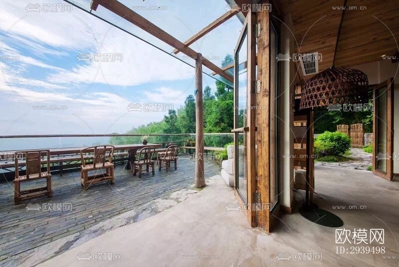 现代酒店民宿效果图下载（渲染图5）