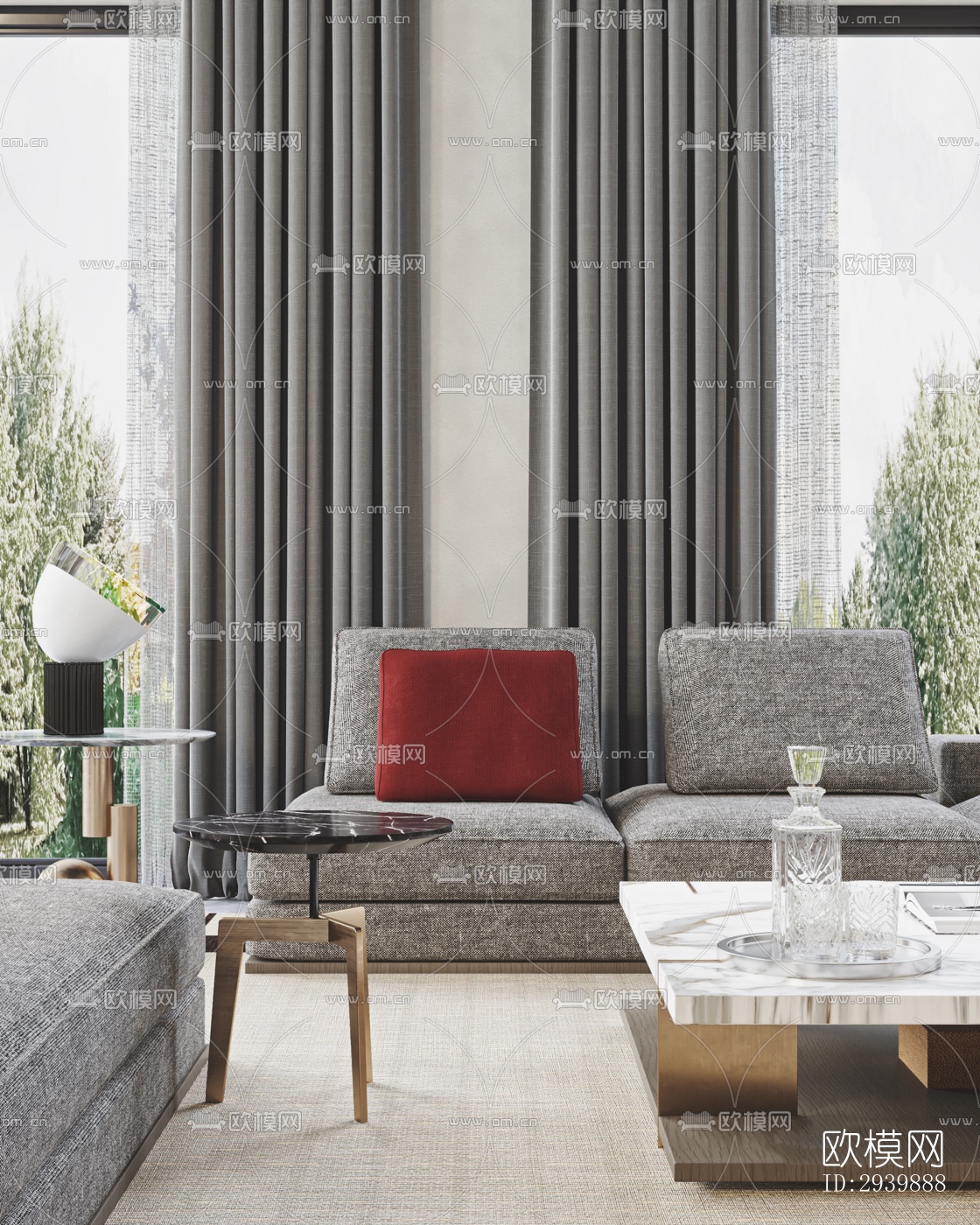 现代别墅效果图下载（渲染图4）