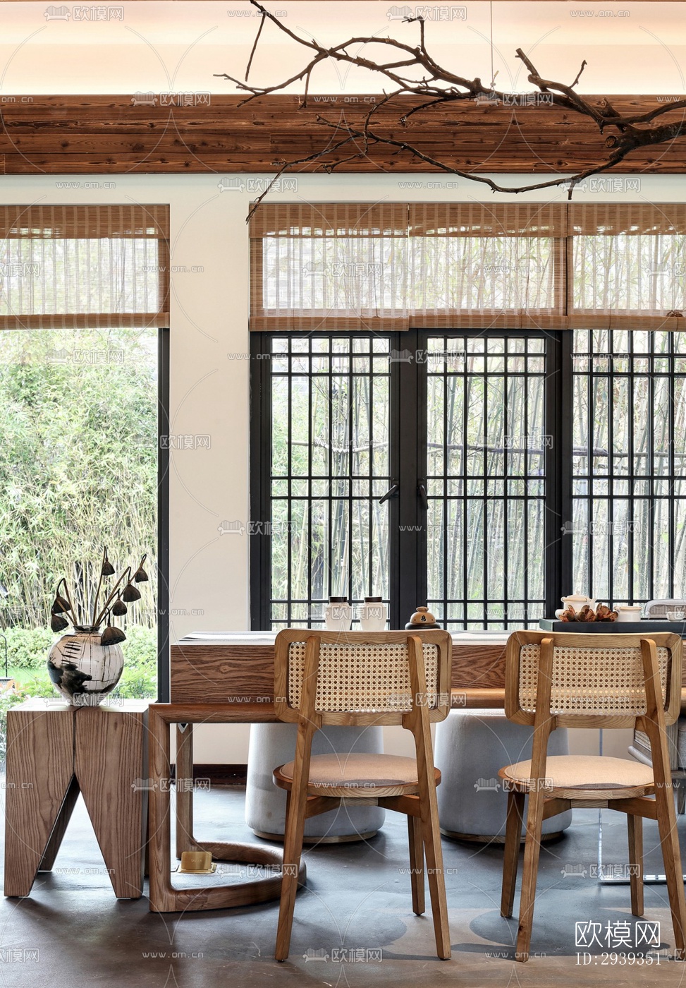 新中式酒店民宿效果图下载（渲染图16）