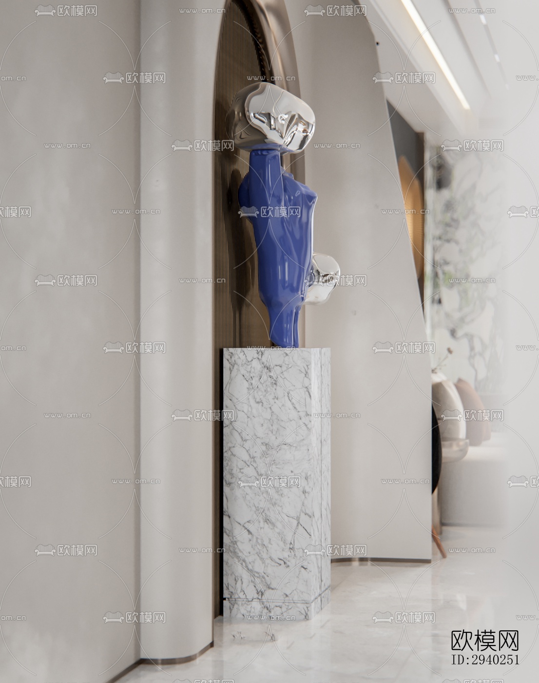 法式平层效果图下载（渲染图15）