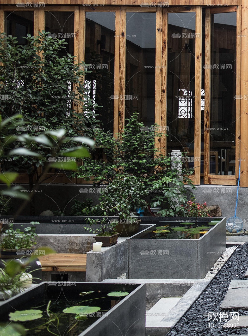 中式酒店民宿效果图下载（渲染图12）