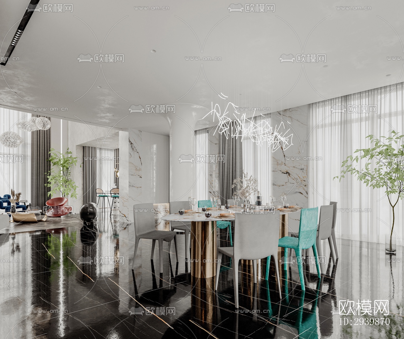 现代别墅效果图下载（渲染图4）