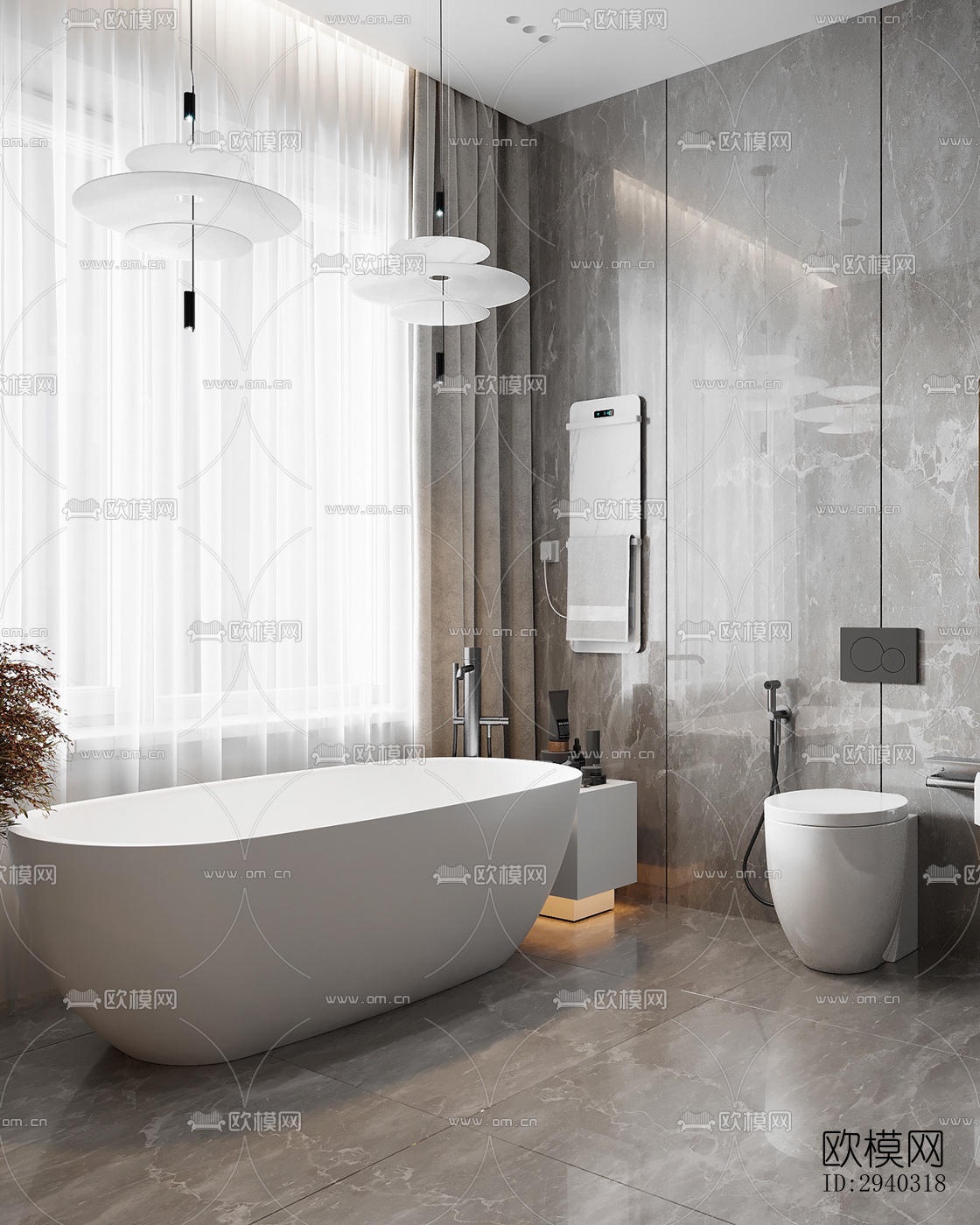 现代平层效果图下载（渲染图14）