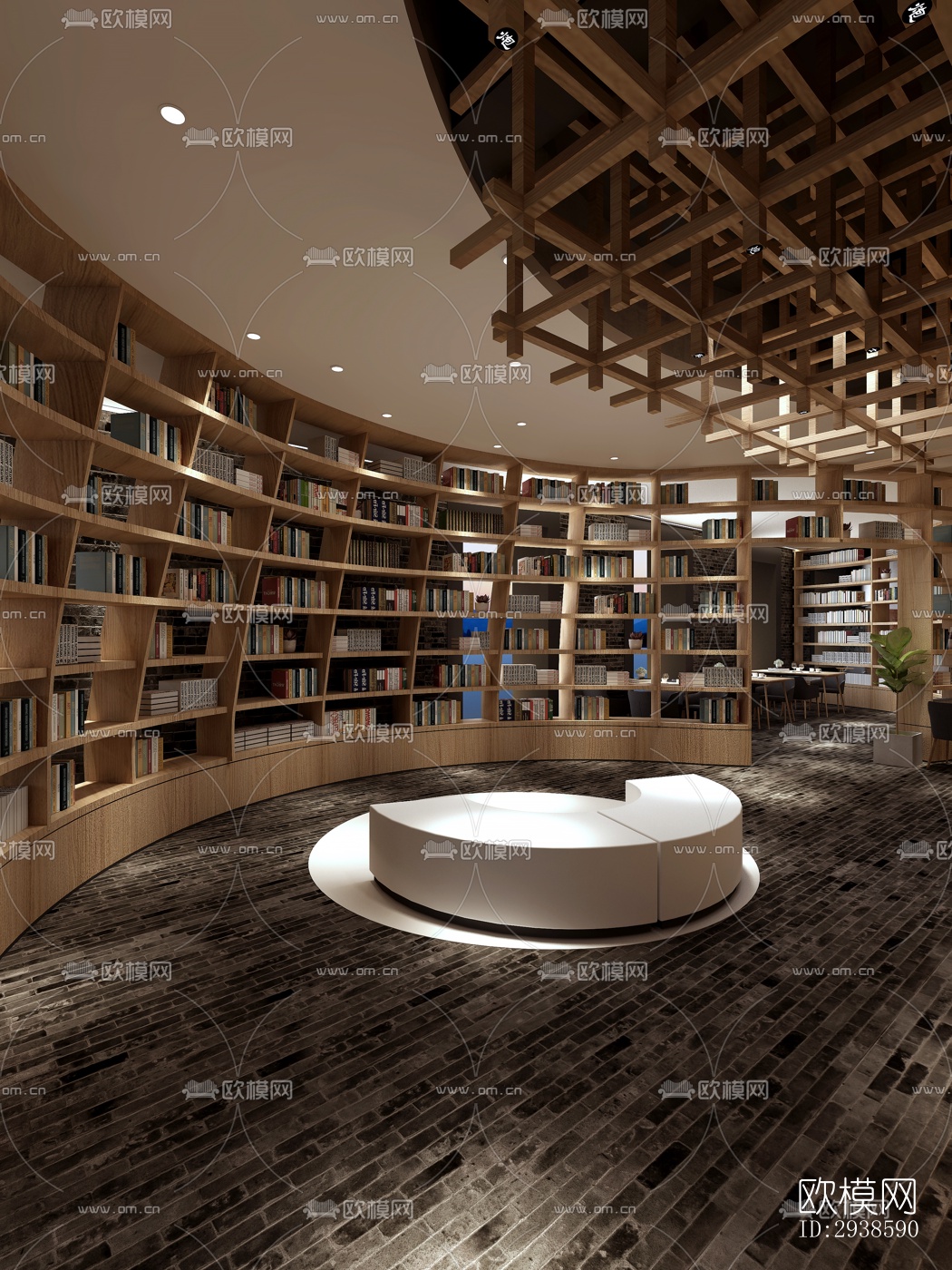 工业风展览展厅效果图下载（渲染图3）