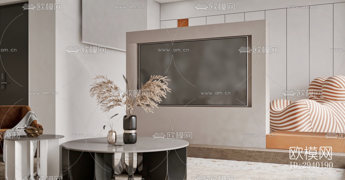 日式平层效果图下载（渲染图9）