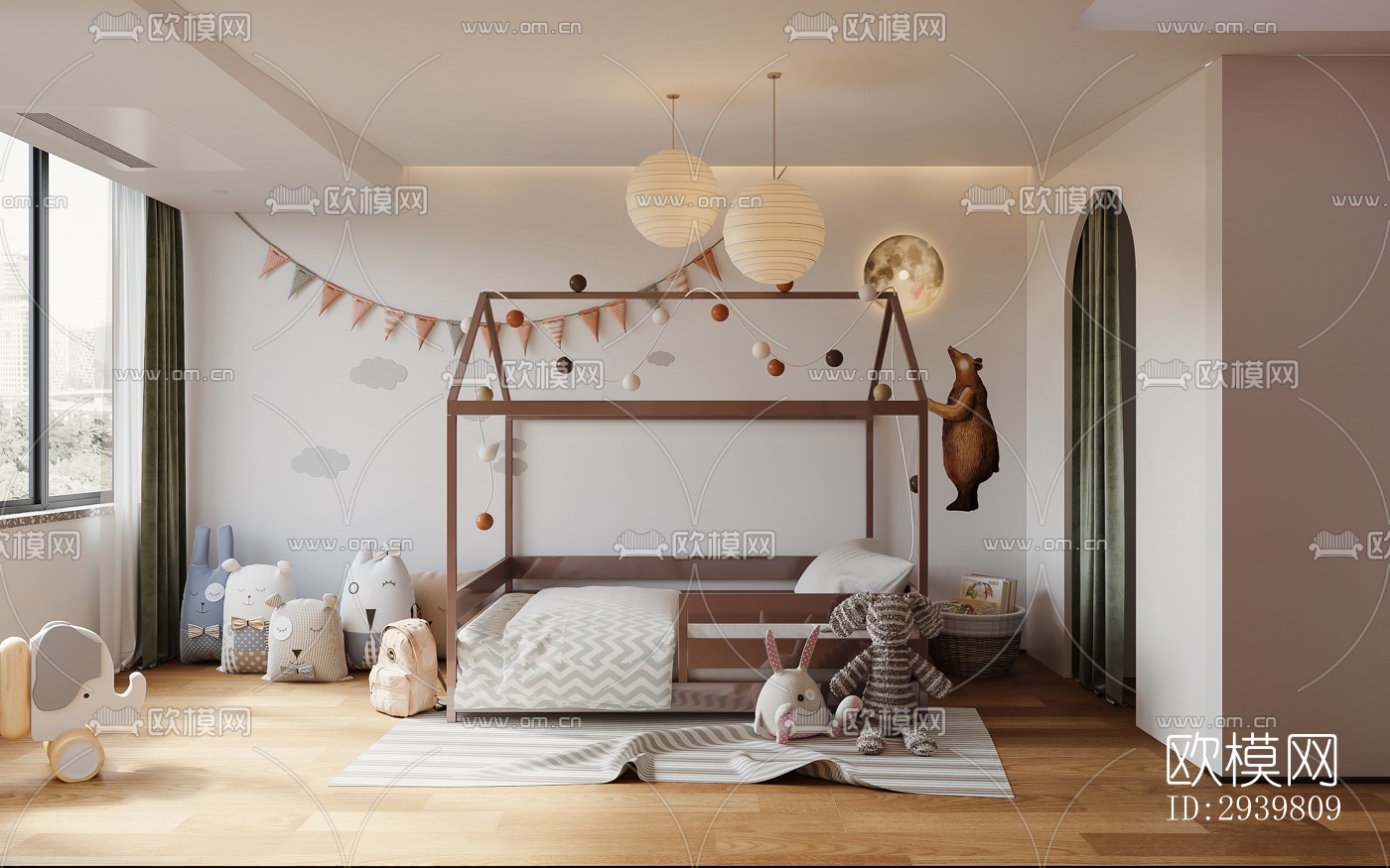 北欧公寓效果图下载（渲染图4）