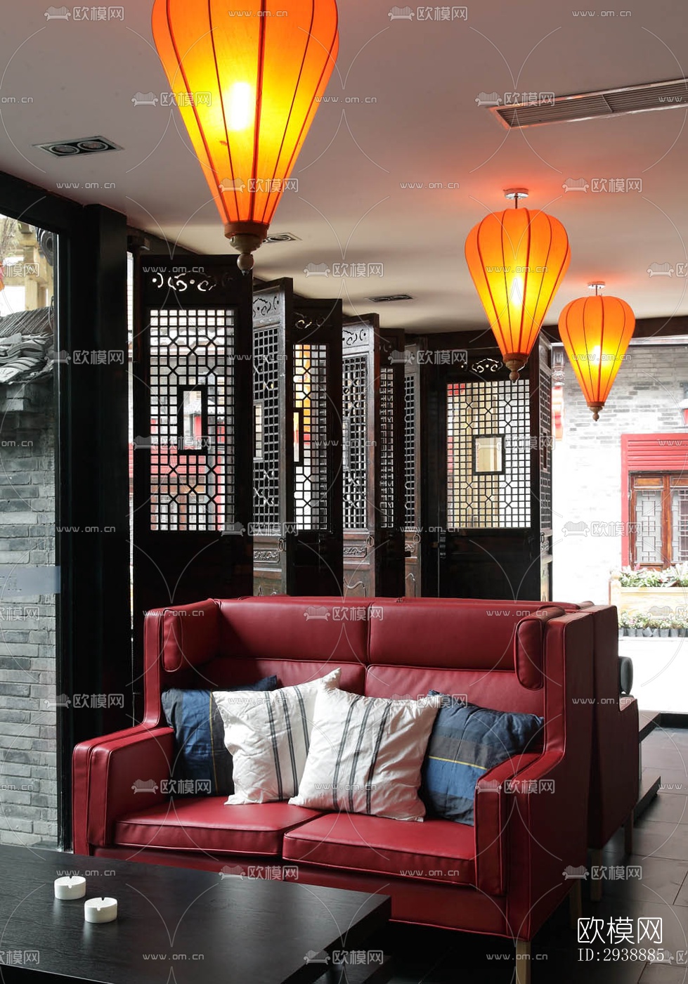 中式酒店民宿效果图下载（渲染图1）