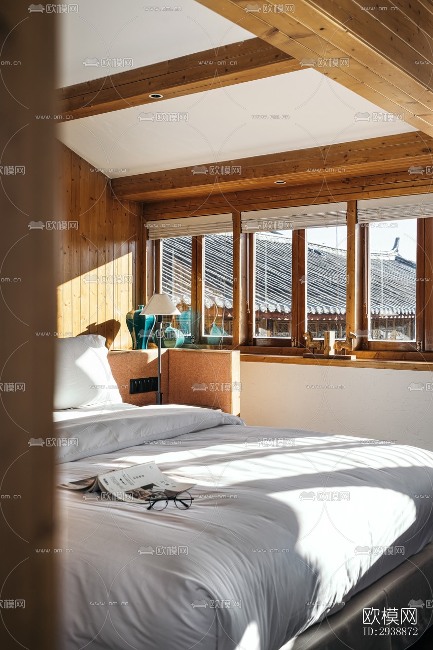 中式酒店民宿效果图下载（渲染图14）