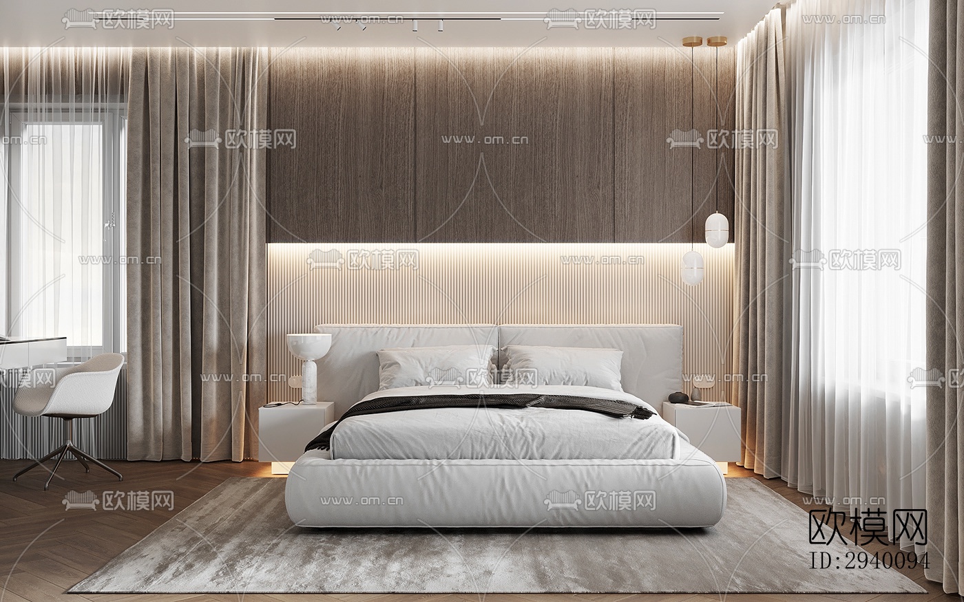 北欧平层效果图下载（渲染图6）