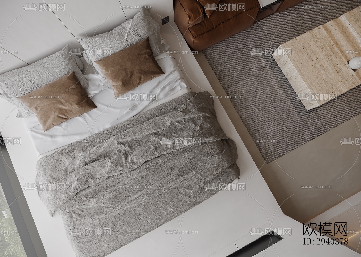 现代平层效果图下载（渲染图8）