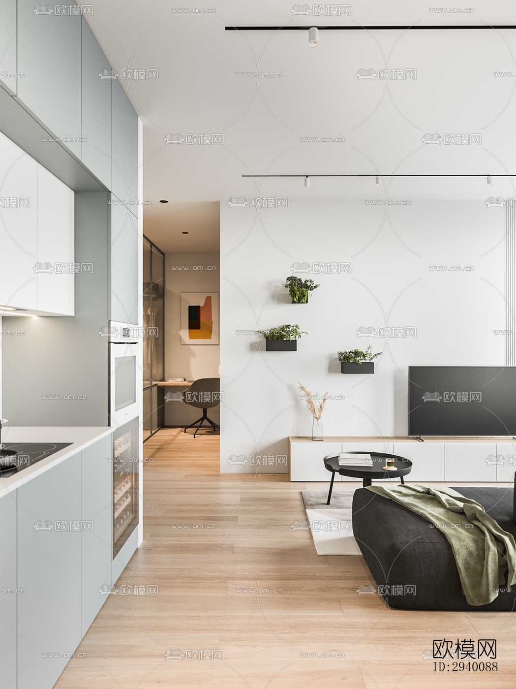 北欧平层效果图下载（渲染图6）