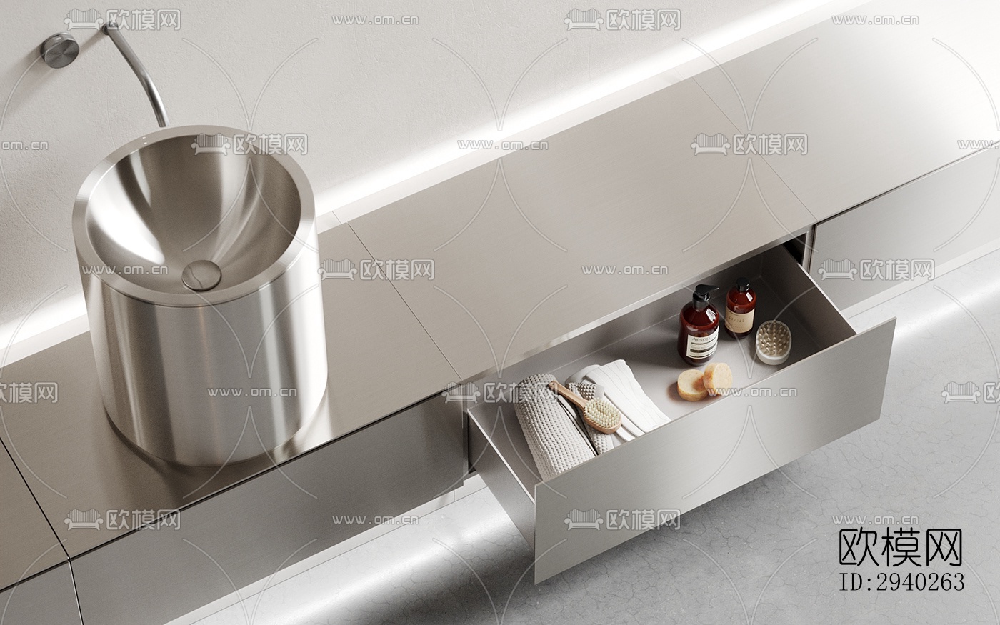 现代平层效果图下载（渲染图3）