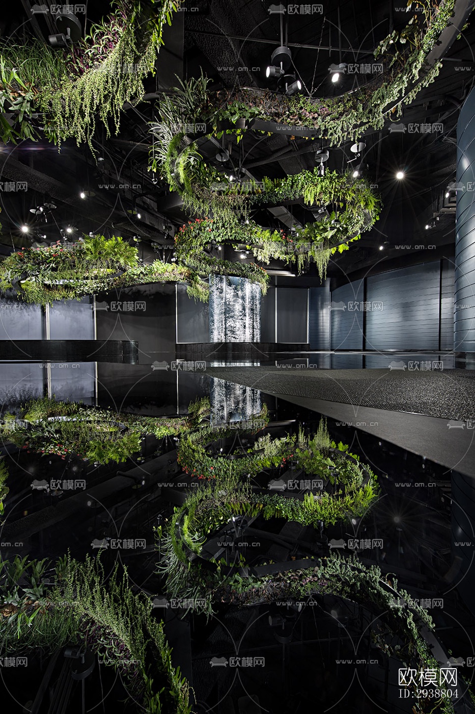 高级灰展览展厅效果图下载（渲染图3）