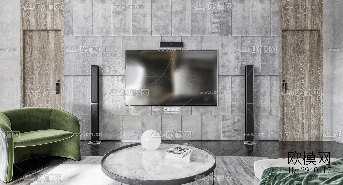 北欧平层效果图下载（渲染图1）