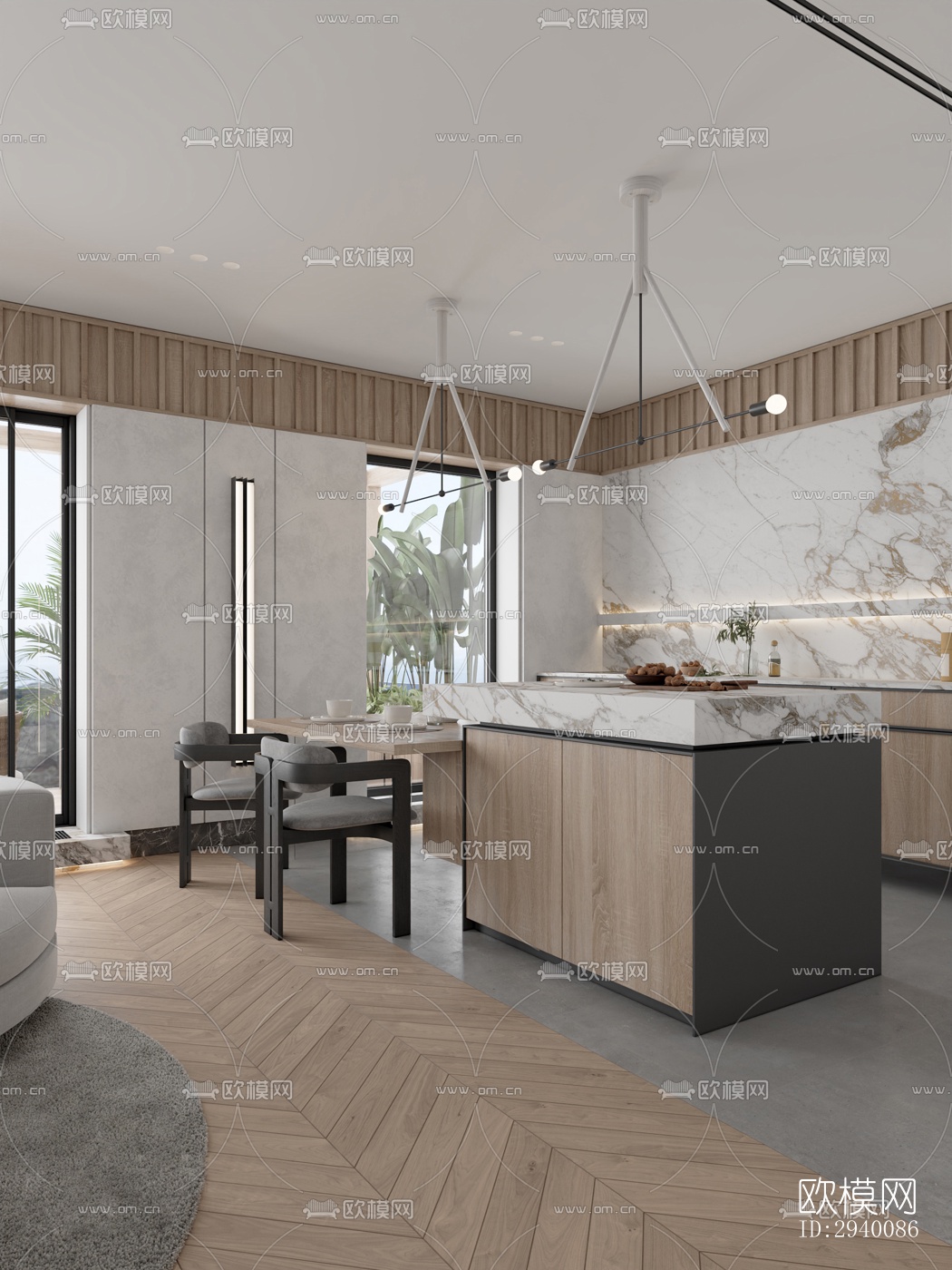 北欧平层效果图下载（渲染图20）