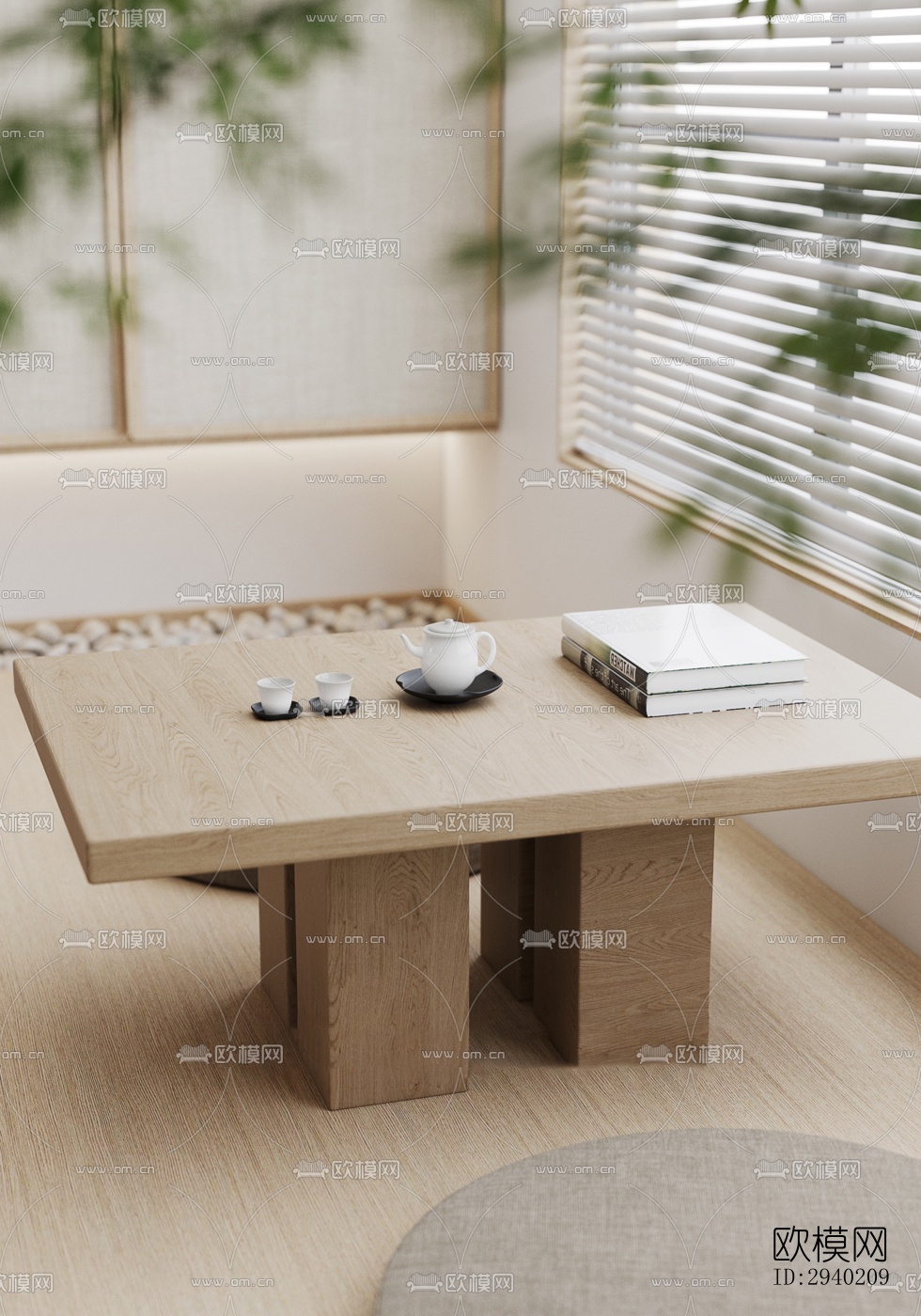 日式平层效果图下载（渲染图5）