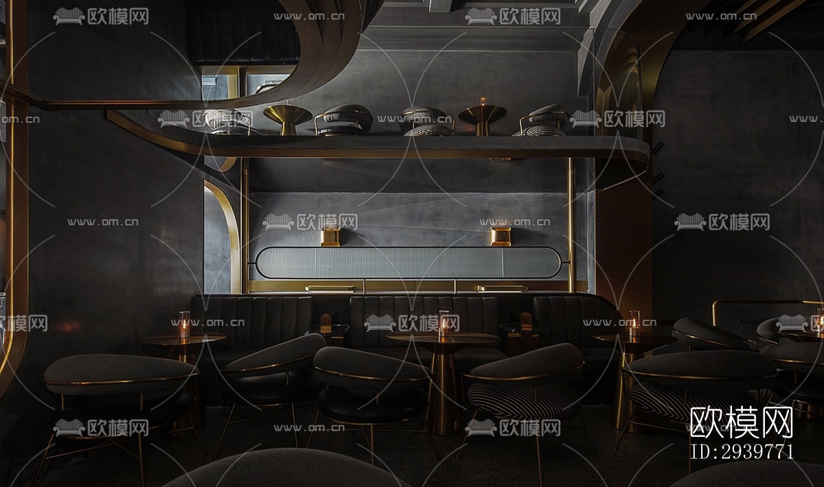 现代酒吧效果图下载（渲染图1）