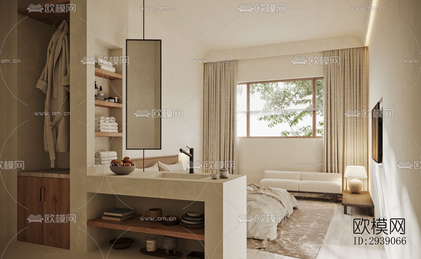 侘寂酒店民宿效果图下载（渲染图11）