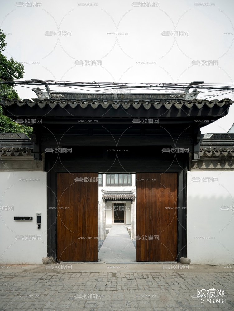 中式酒店民宿效果图下载（渲染图7）