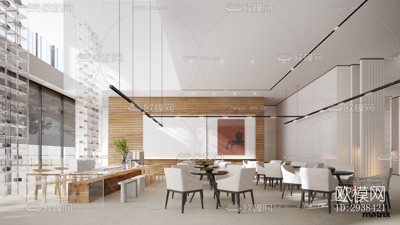 新中式售楼处效果图下载（渲染图2）